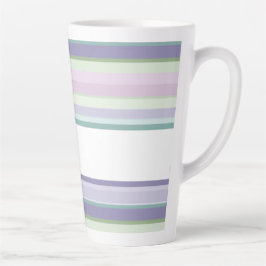 Purple, Neptune, sea green, and Lavender stripes Milchtasse