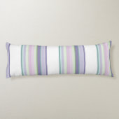 Purple, Neptune, sea green, and Lavender stripes Seitenschläferkissen (Rückseite)