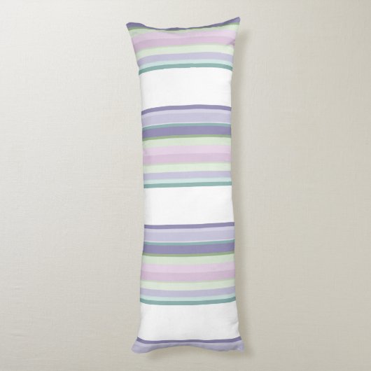 Purple, Neptune, sea green, and Lavender stripes Seitenschläferkissen (Rückseite (Vertikal))
