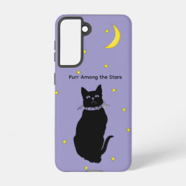 Purple Night Sky Cat Samsung Galaxy Phone Case Samsung Galaxy Hülle