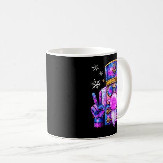Purple Nutcracker Blowing Bubble Gum Cute Christma Kaffeetasse (VorderseiteRechts)