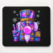 Purple Nutcracker Blowing Bubble Gum Cute Christma Mousepad (Vorne)