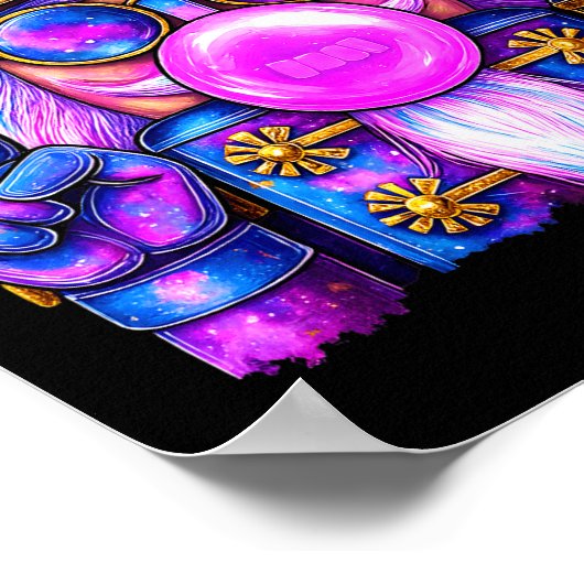 Purple Nutcracker Blowing Bubble Gum Cute Christma Poster (Ecke)