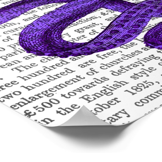 Purple Octopus Poster (Ecke)