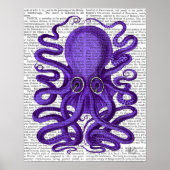 Purple Octopus Poster (Vorne)