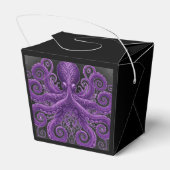 Purple Octopus Victorian Steampunk Kraken Geschenkschachtel (Rückseite)
