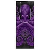 Purple Octopus Victorian Steampunk Kraken  Geschenktüte Für Weinflaschen (Vorderseite)