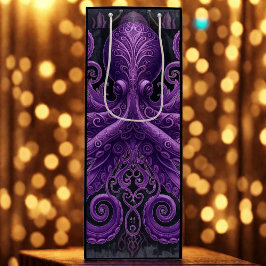 Purple Octopus Victorian Steampunk Kraken  Geschenktüte Für Weinflaschen