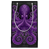 Purple Octopus Victorian Steampunk Kraken Kleine Geschenktüte (Vorderseite)