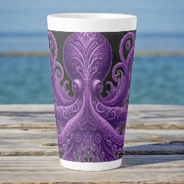 Purple Octopus Victorian Steampunk Kraken Milchtasse