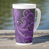 Purple Octopus Victorian Steampunk Kraken  Milchtasse
