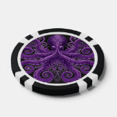 Purple Octopus Victorian Steampunk Kraken  Pokerchips (Einzeln)