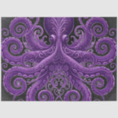 Purple Octopus Victorian Steampunk Kraken  Seidenpapier (Vorderseite)