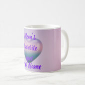 Purple Ombre 3D Heart Mother's Day Coffee Mug Kaffeetasse (VorderseiteRechts)