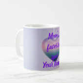 Purple Ombre 3D Heart Mother's Day Coffee Mug Kaffeetasse (Vorderseite Links)