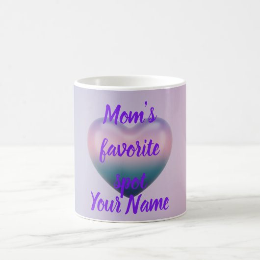Purple Ombre 3D Heart Mother's Day Coffee Mug Kaffeetasse (Mittel)