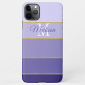 Purple Ombre Color Blocks Personalized iPhone Hülle (Rückseite)