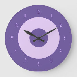 Purple on Purple Wall Clock Große Wanduhr