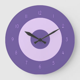 Purple on Purple Wall Clock Große Wanduhr