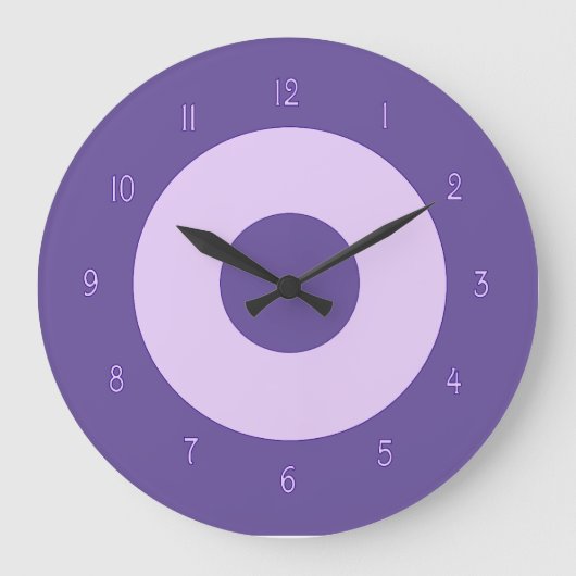 Purple on Purple Wall Clock Große Wanduhr (Vorderseite)