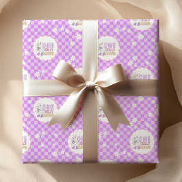 Purple One Silly Goose-Girl's First Birthday Geschenkpapier