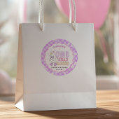 Purple One Silly Goose - Girl's first birthday Runder Aufkleber