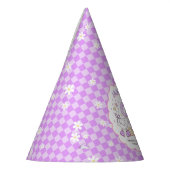 Purple One Silly Goose-Retro Girl First Birthday Partyhütchen (Links)