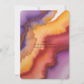 Purple Orange and Red Roses Bridal Shower Einladung (Rückseite)