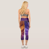 Purple-Orange-Leggings Capri Leggings (Rückseite)