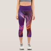 Purple-Orange-Leggings Capri Leggings (Vorderseite)