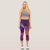 Purple-Orange-Leggings Capri Leggings (Vorderseite)