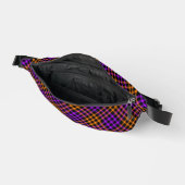 Purple Orange Plaid Checker Seamless Pattern Bauchtasche (Offen)