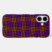 Purple Orange Plaid Checker Seamless Pattern Case-Mate iPhone Hülle (Rückseite (Horizontal))