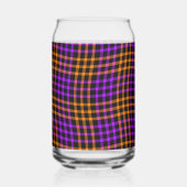 Purple Orange Plaid Checker Seamless Pattern Dosenglas (Rückseite)