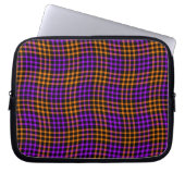 Purple Orange Plaid Checker Seamless Pattern Laptopschutzhülle (Vorderseite)