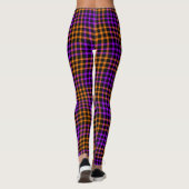 Purple Orange Plaid Checker Seamless Pattern Leggings (Rückseite)
