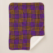 Purple Orange Plaid Checker Seamless Pattern Sherpadecke (Vorderseite)