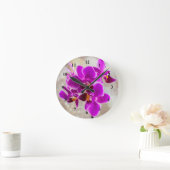 Purple Orchid Acrylic wall clock Runde Wanduhr (Zuhause)
