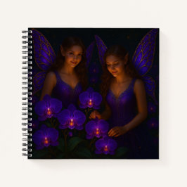 Purple Orchid Fairy Luxury Elegant Fantasy Notizblock