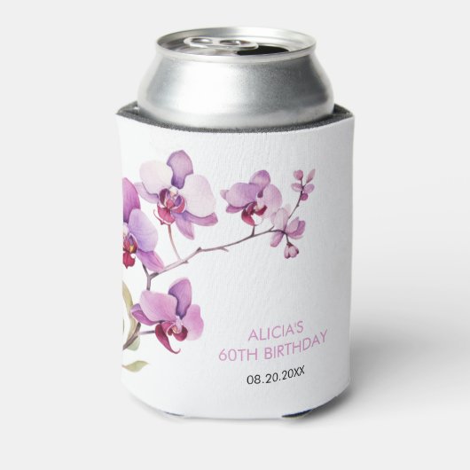 Purple Orchid Flower Blossom Birthday Dosenkühler (Kanne Rückseite)