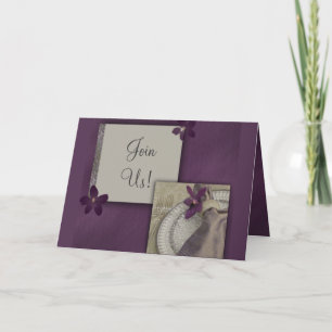 Purple orchid invitation einladung