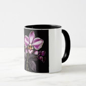 "Purple Orchid Mug - Floral Elegance Cup" Tasse (VorderseiteRechts)