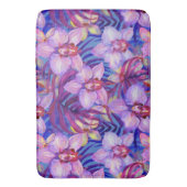 Purple orchid pattern badematte (Vorderseite Vertikal)