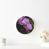 Purple Orchid Wall Clock Runde Wanduhr (Zuhause)
