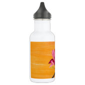 Purple Orchid watercolour orange pop art flower Edelstahlflasche (Links)