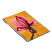 Purple Orchid watercolour orange pop art flower Notizblock (Rechte Seite)