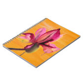 Purple Orchid watercolour orange pop art flower Notizblock (Linke Seite)