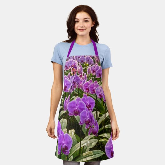 Purple Orchids Apron Schürze (Getragen)