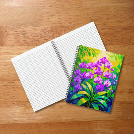 Purple Orchids Notebook Notizblock