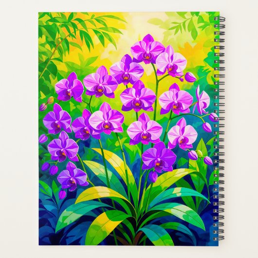 Purple Orchids Planner Planer (Rückseite)